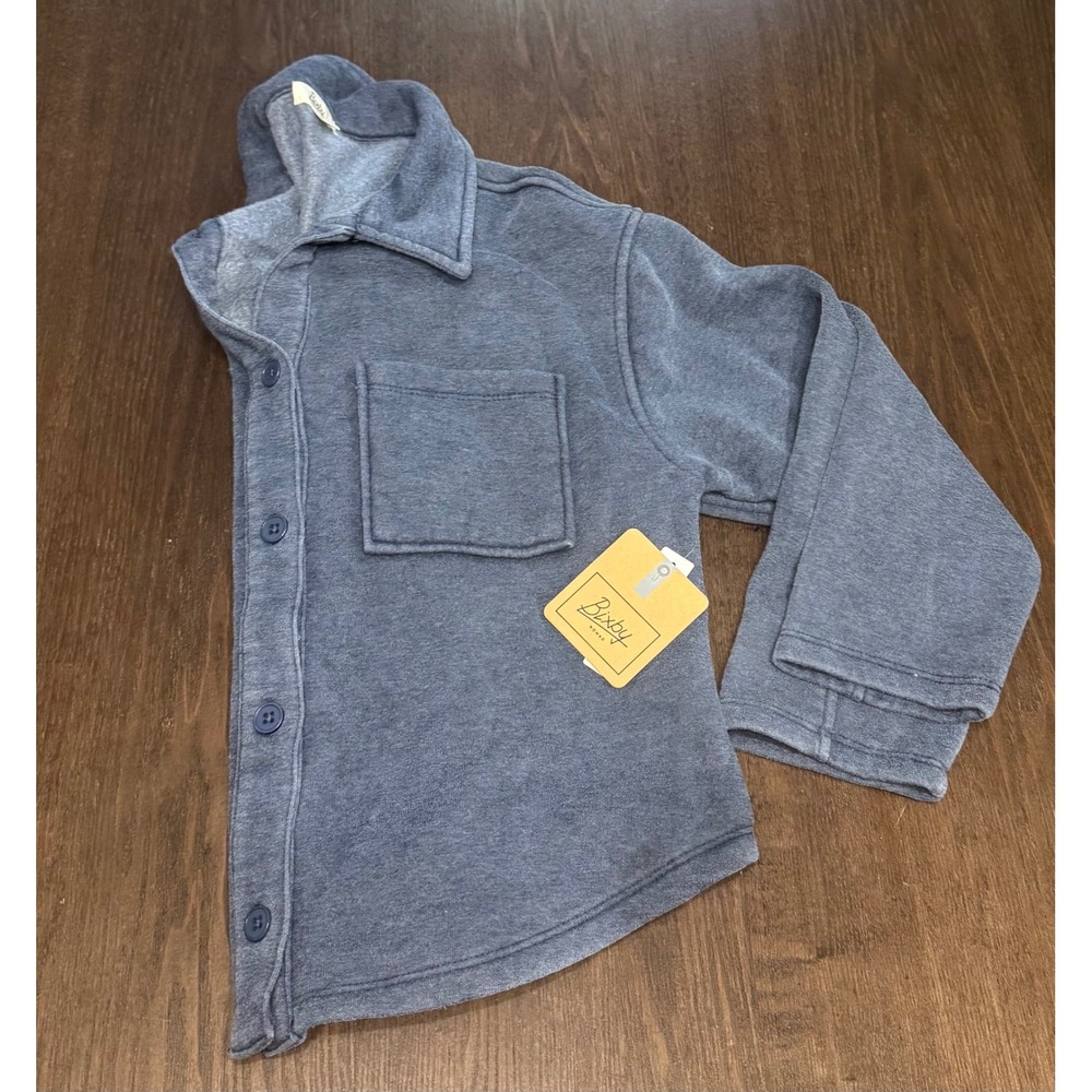 Bixby‎ Nomad Kids Blue Wash Button Front Pocket Shirt Jacket L 12-14 Stitch Fix